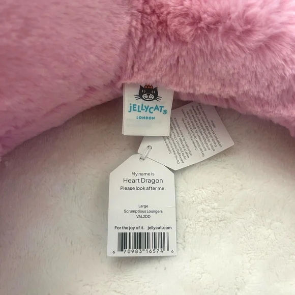 Jellycat Heart Dragon - Authentic - Brand New - Picture 4 of 8